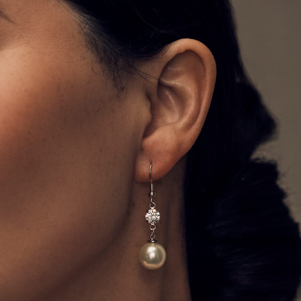 Swarovski Crystal & Pearl Drop Earrings  Lovett & Co