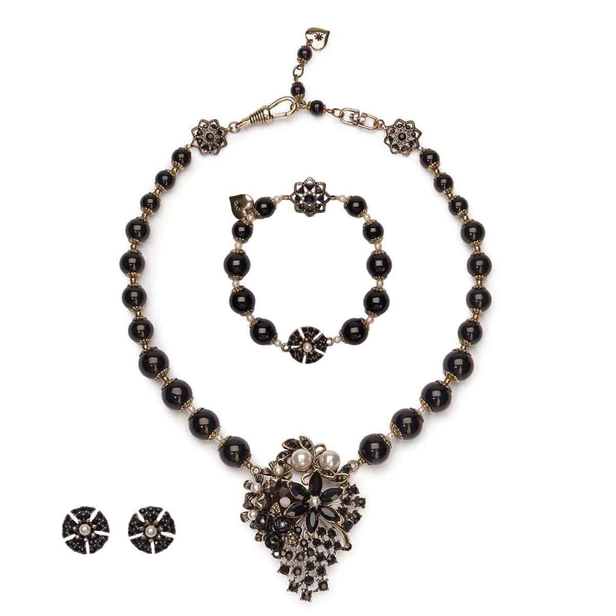 Miriam Haskell Jet Trio Set