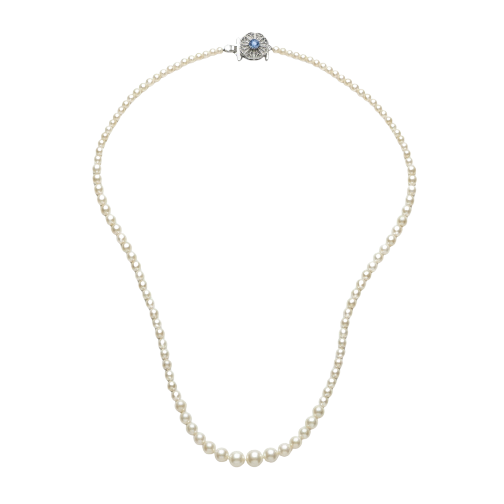 Graduated Pearl Necklace 16in
