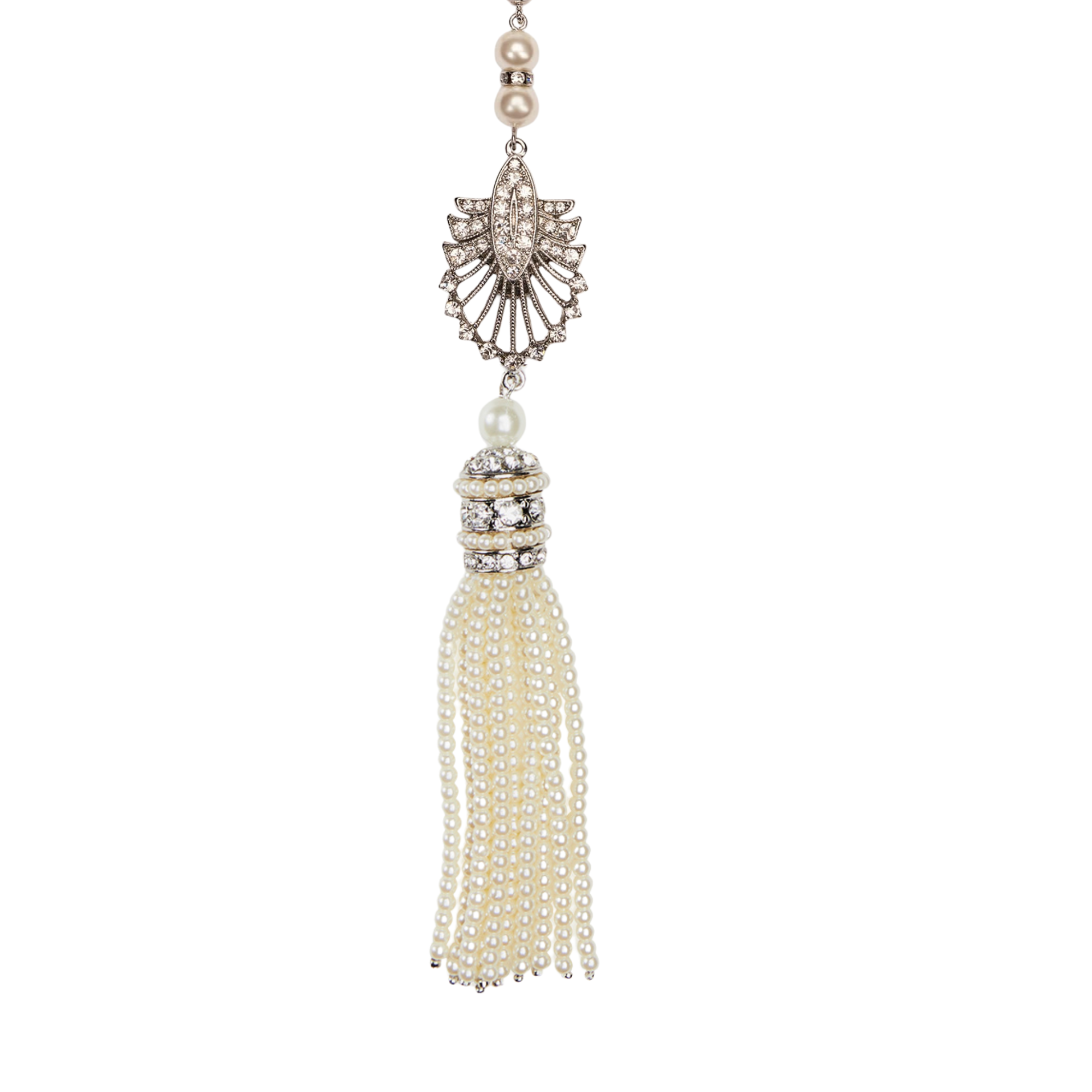 Deco Pearl Tassel Necklace