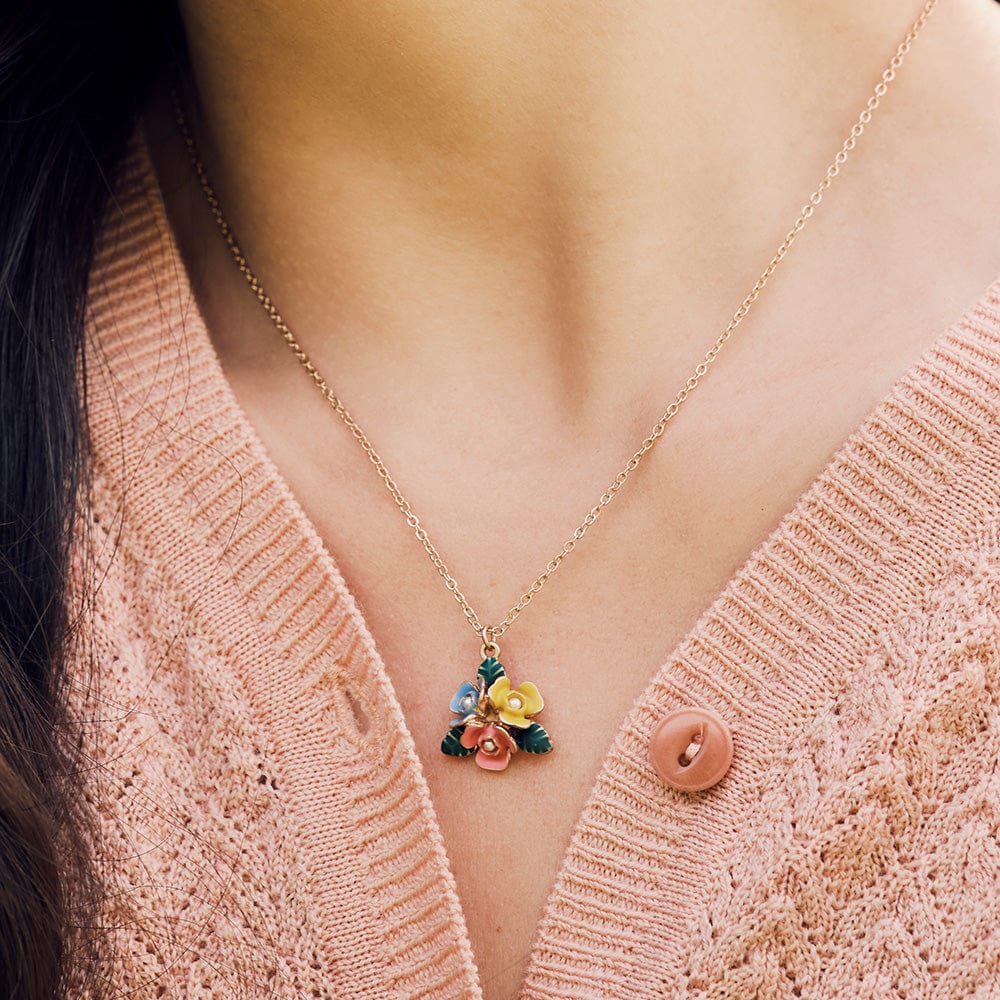 Vintage flower necklace  Lovett & Co