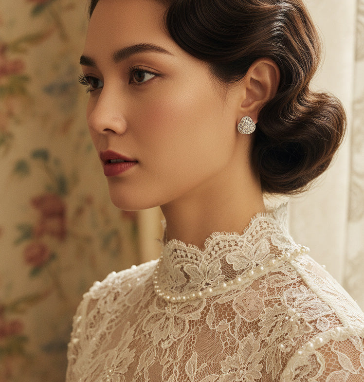 Grace Kelly Diamante Knot Earrings  Lovett & Co