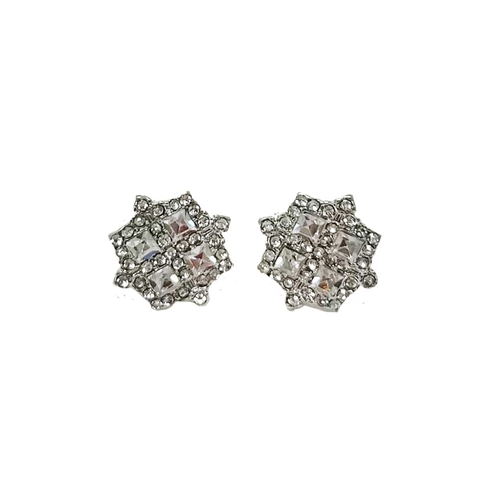 Diamante Cluster Earring: Crystal Stud Earring