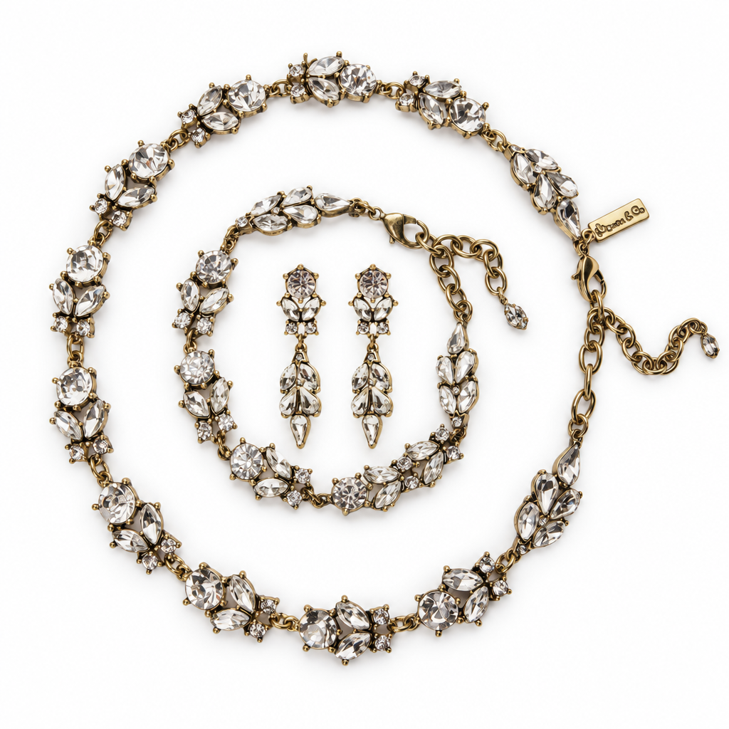 Necklace set with bracelet and earrings