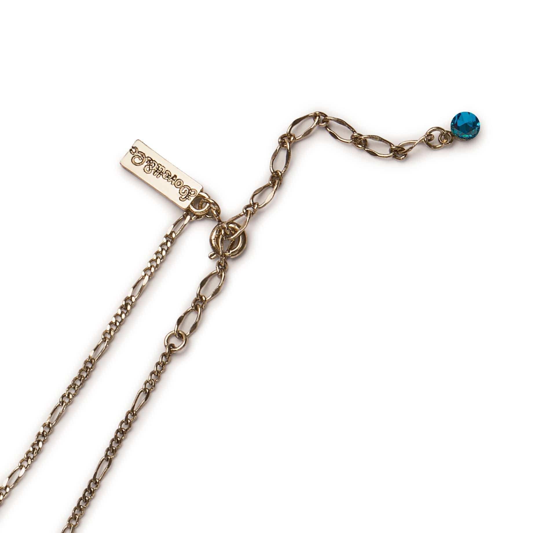 Mini Teal Stone Teardrop Pendant Necklace  Lovett & Co
