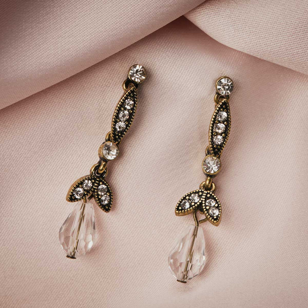 Diamante Drop Earrings: Lula Crystal Glass Drop Earrings