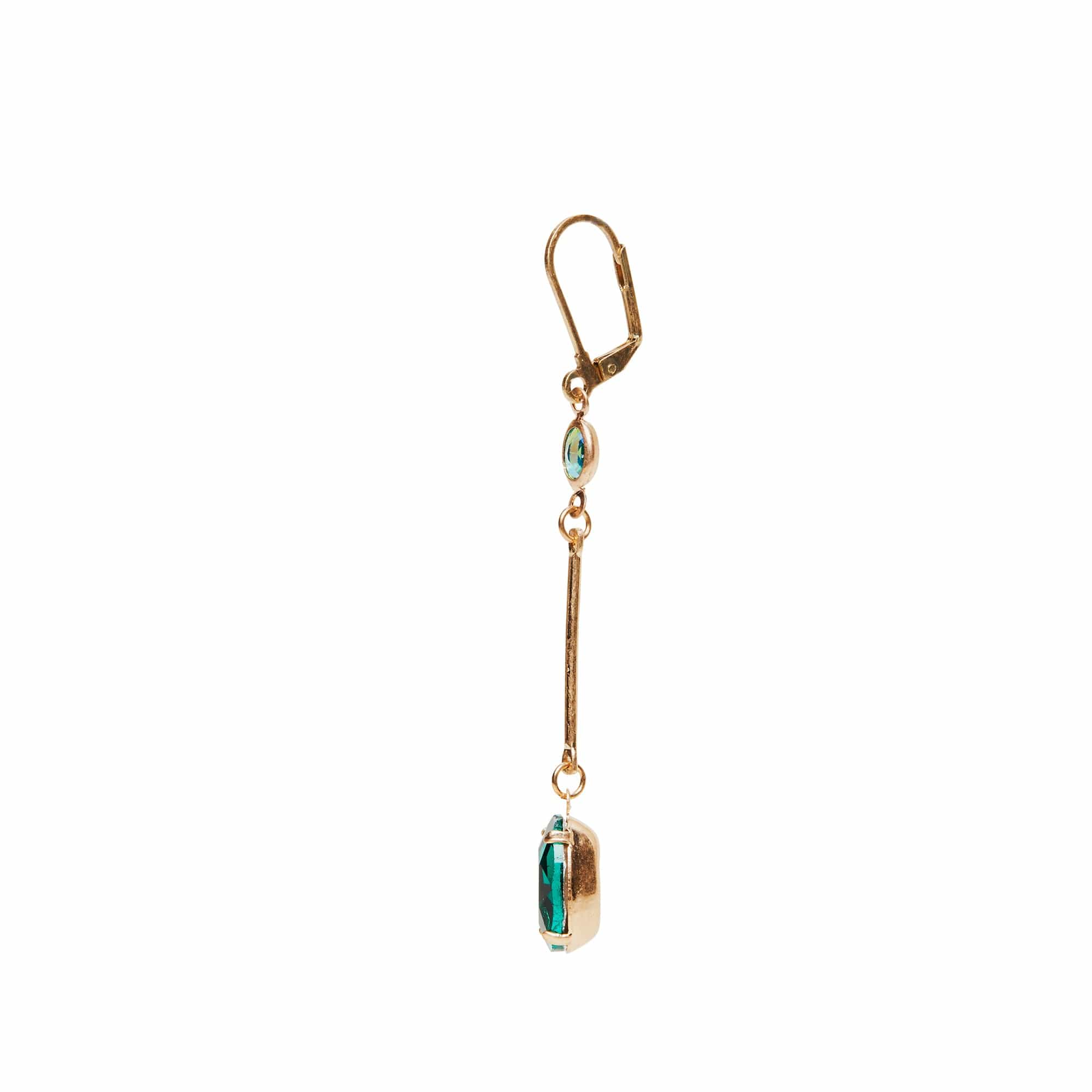 Blue Oval Stone Long drop earrings  Lovett & Co