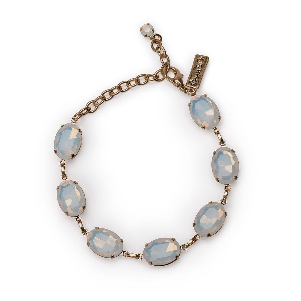 Oval Stone Bracelet (White Opal)