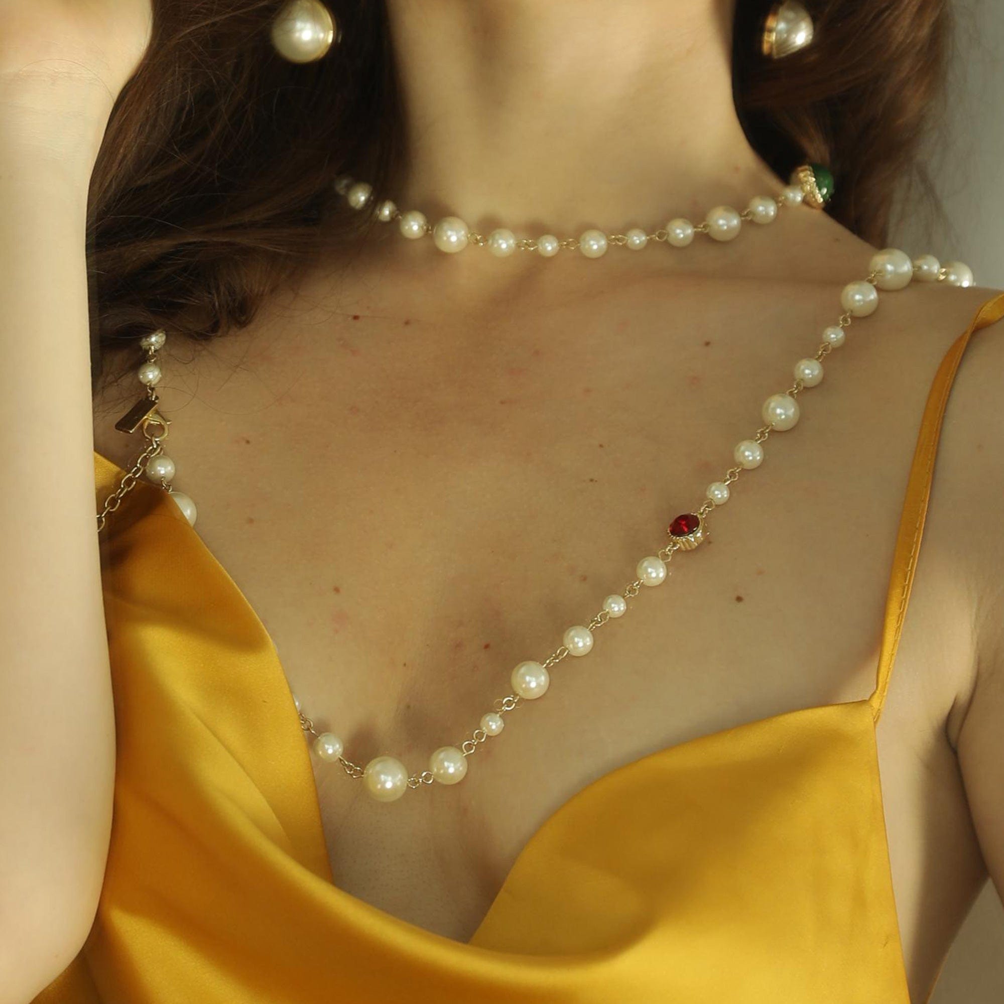 Cordelia Rope Necklace and Star Stud Earrings with FREE gift box