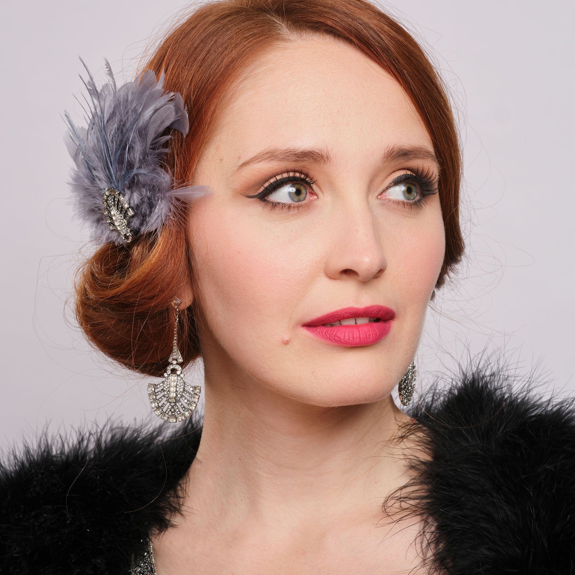 Gatsby Feather Hair Clip