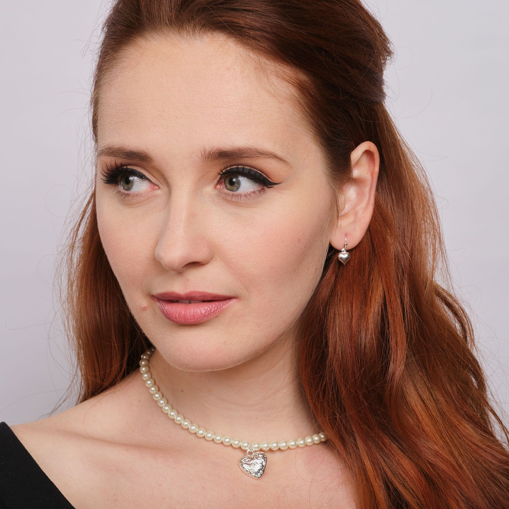 Pearl Puff Heart Choker