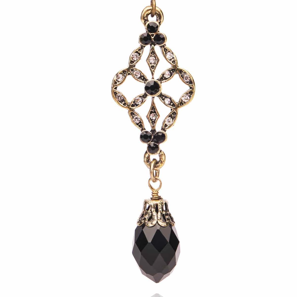 Jet Pearl Filigree Earrings