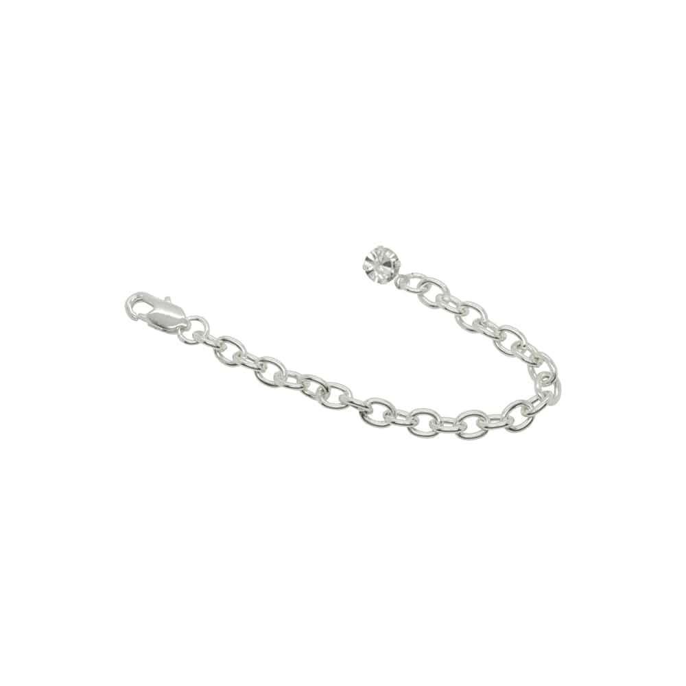 Silver Plated Extender Chain with Crystal End - Lovett & Co. Ltd.