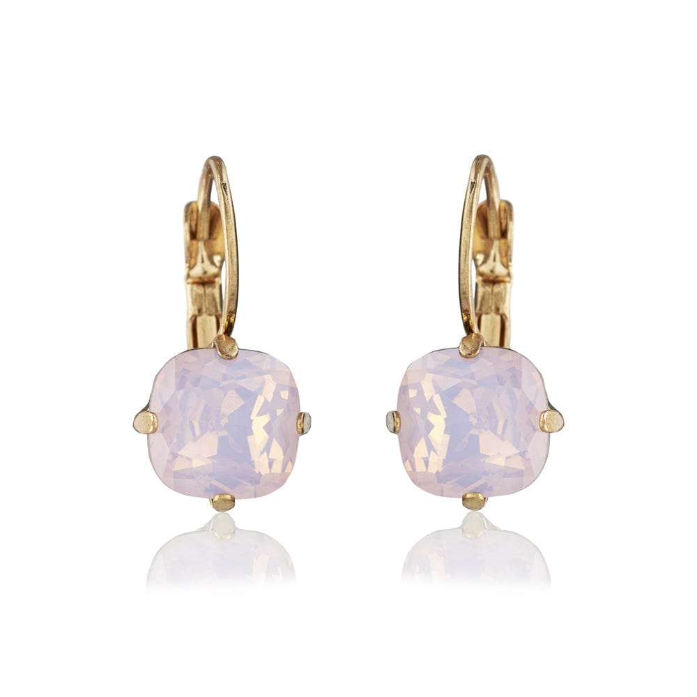 Vintage inspired pink cushion cut style drop earring is suited for all occasions and outfit. Its handmade, hypoallergic and nickel free