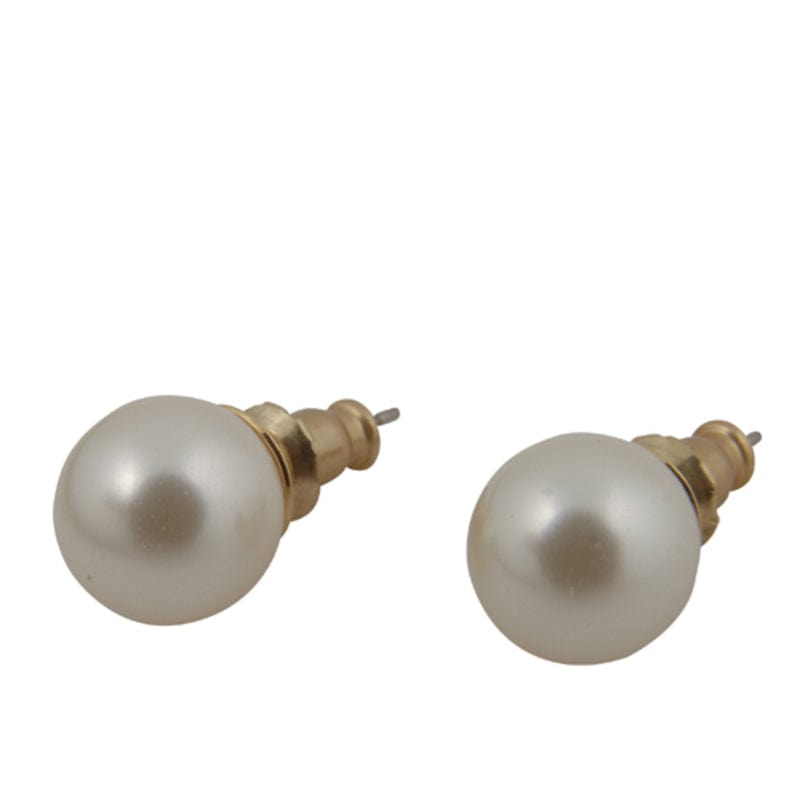 Classic Cream pearl stud earrings inspired from Audrey Hepburn