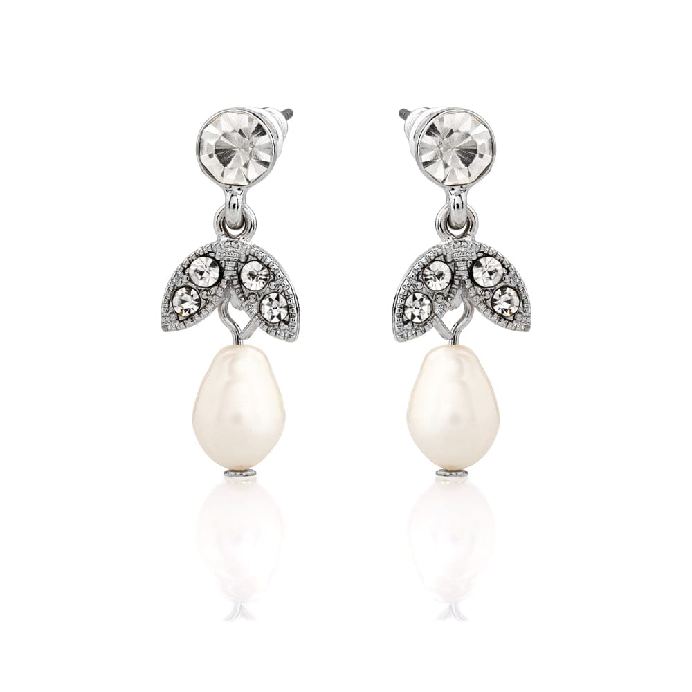 Art deco store pearl drop earrings