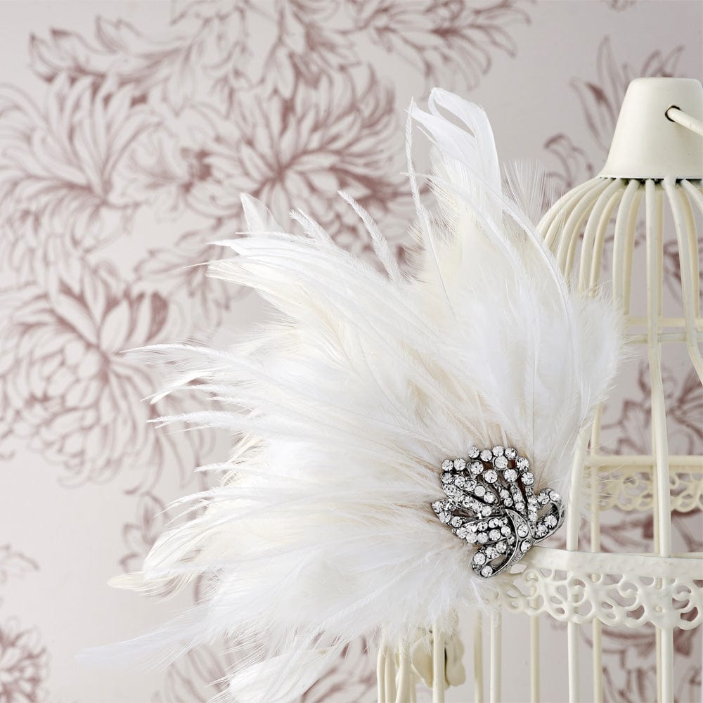 Feather Hair Clip flapper girl headpiece