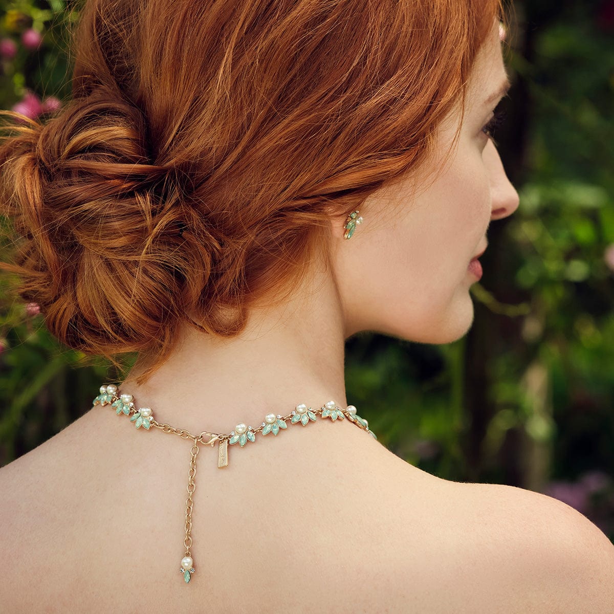 Opal Crystal Leaf and Pearl Jewlery Set  Lovett & Co