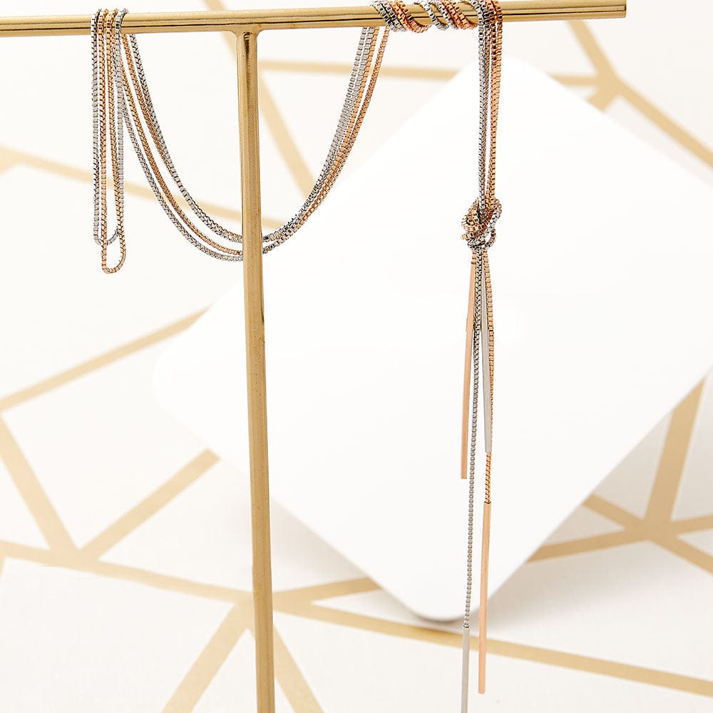 Mixed Plate Rope Necklace