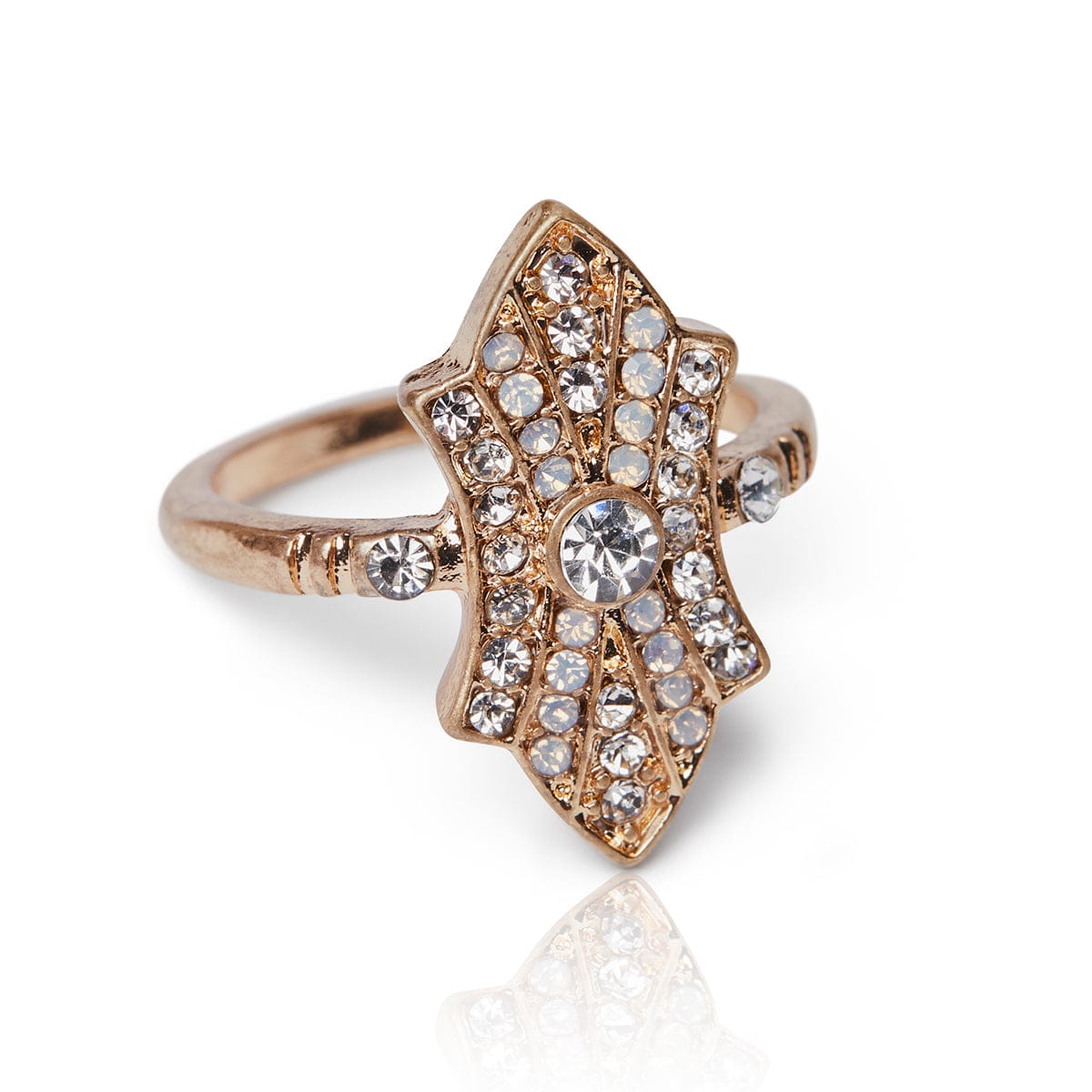Crystal Art Deco Ring