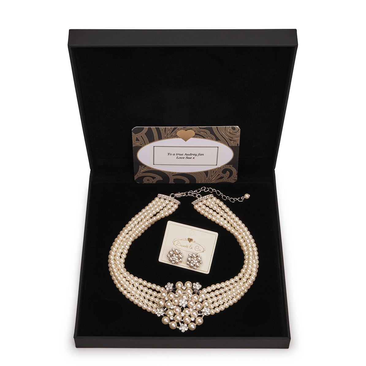Audrey Hepburn Stud Pearl Earring and Necklace Sets  Lovett & Co