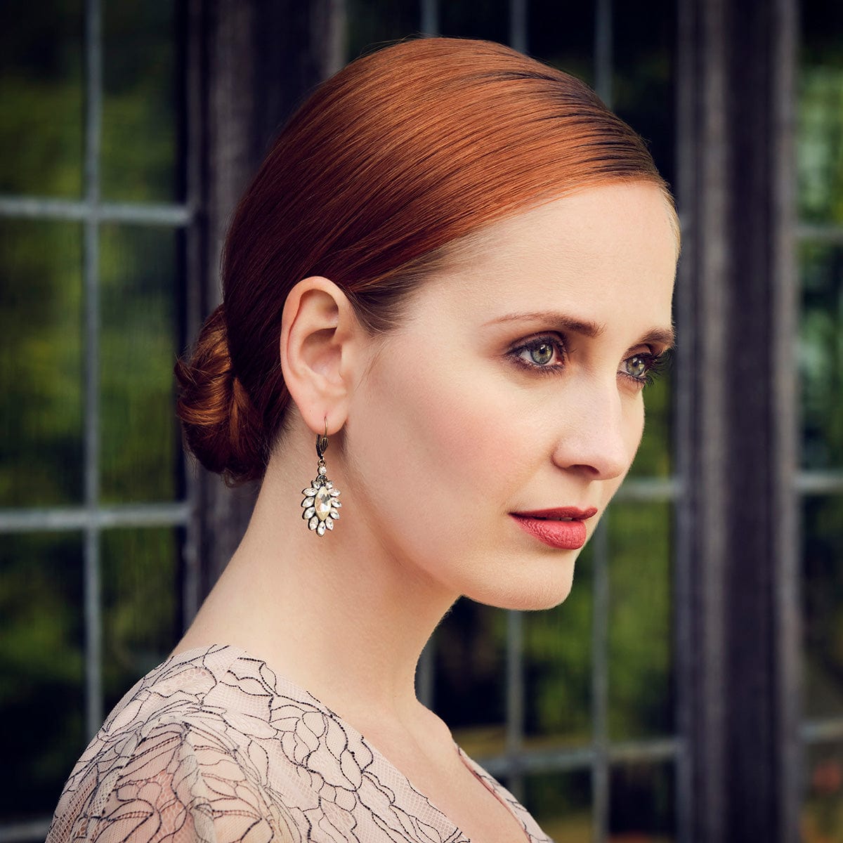 1950s Style Diamante Drop Earrings  Lovett & Co