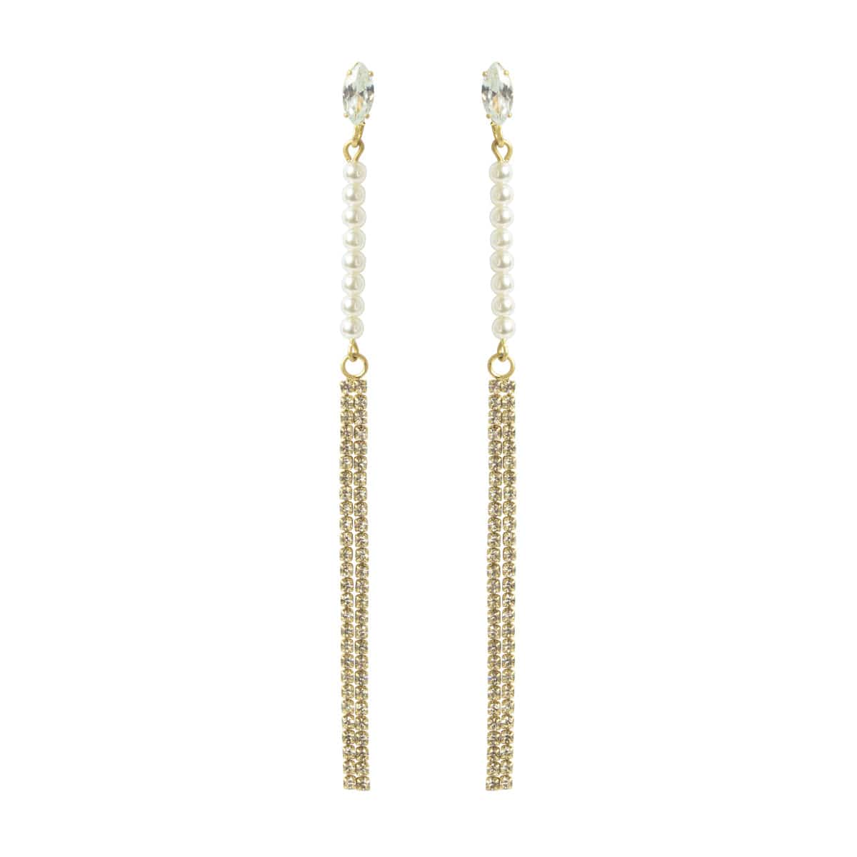 Crystal Pearl Drop Earrings