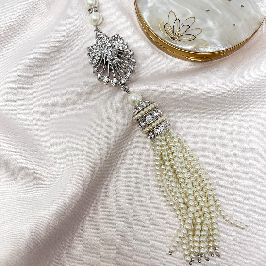 Pearl tassel deals necklace