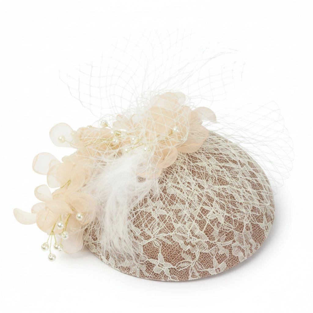 Vintage Bird cage veil Hat in Pink Title inspired from Grace Kelly